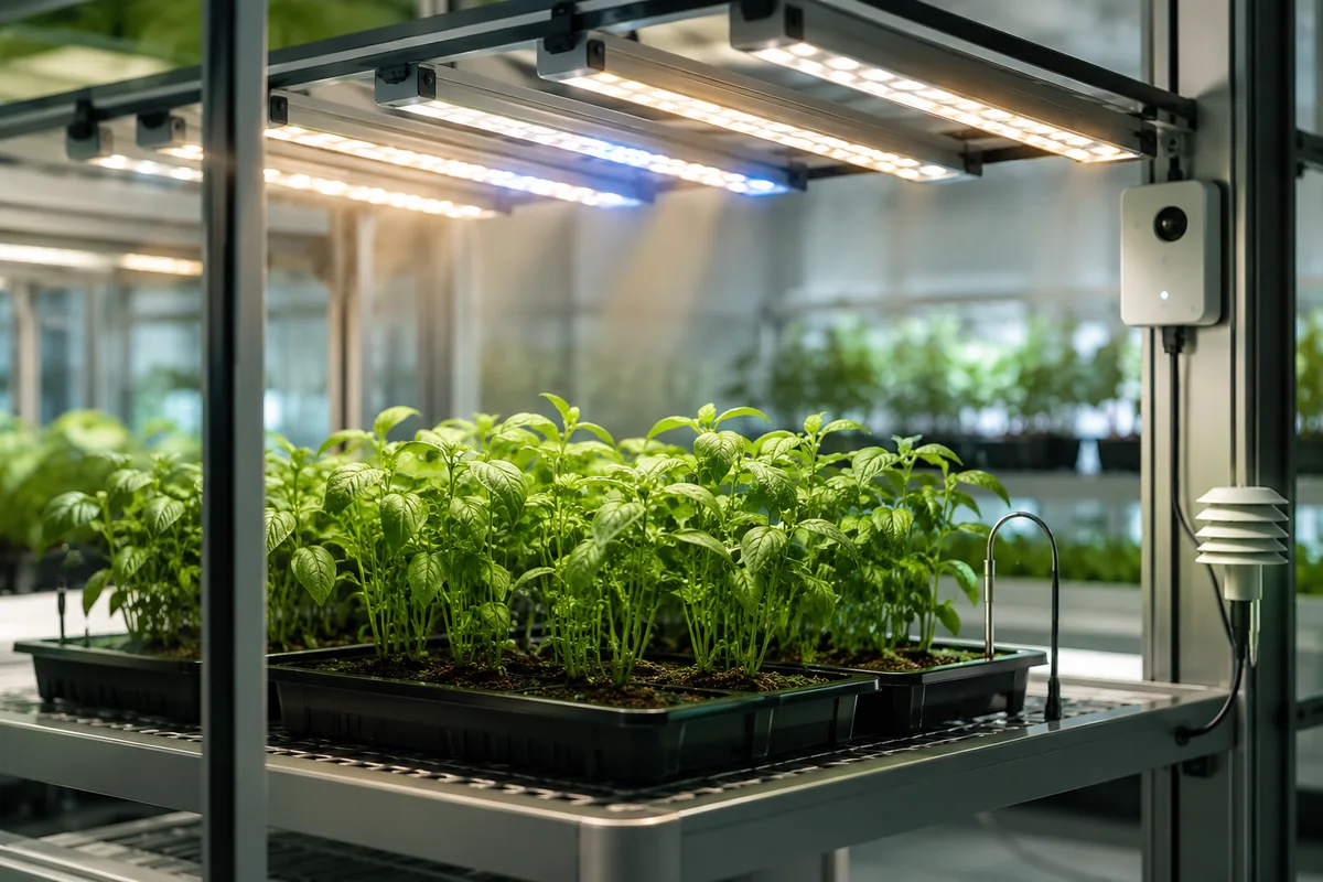 Controlled light system for plant growth and sensing